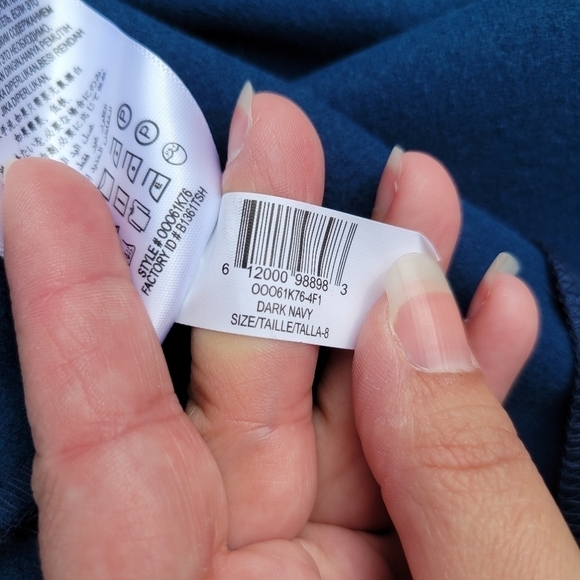 BCBGeneration Navy Fit/Flare Satin and Lace Dress Size 8 - Picture 9 of 13